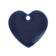 Dijes corazones de metal y resina epoxi 15 mm Azul Noche x4|raw }}