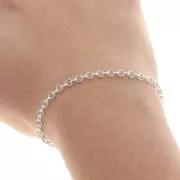 Cadena malla jaseron 3.3 mm Plata 925 x50cm