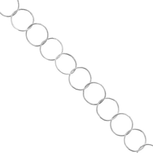 Cadena malla Rombo redonda 10 mm Plata 925 x50cm
