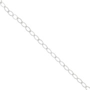 Cadena malla Rombo lapidada 5.5 mm Plata 925 x50cm