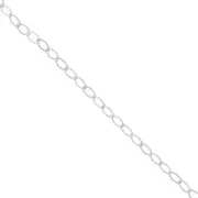 Cadena malla Rombo lapidada 5.5 mm Plata 925 x50cm