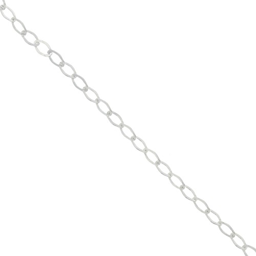 Cadena malla Rombo lapidada 5.5 mm Plata 925 x50cm