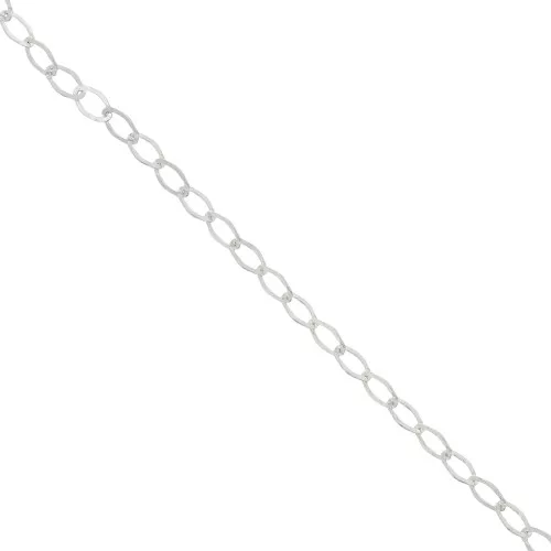 Cadena malla Rombo lapidada 5.5 mm Plata 925 x50cm
