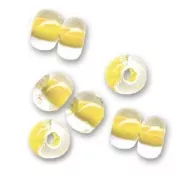 Cuentas de Rocalla Preciosa 5/0, 4,5 mm - Crystal Light Orange Lined, 20 g