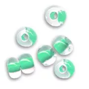 Cuentas de Rocalla Preciosa 5/0 4,5 mm - Crystal Green Lined x20 g