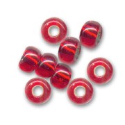 Cuentas de Rocalla Preciosa 5/0 4,5 mm - Light Siam Silver Lined x20 g