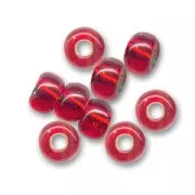 Cuentas de Rocalla Preciosa 5/0 4,5 mm - Light Siam Silver Lined x20 g