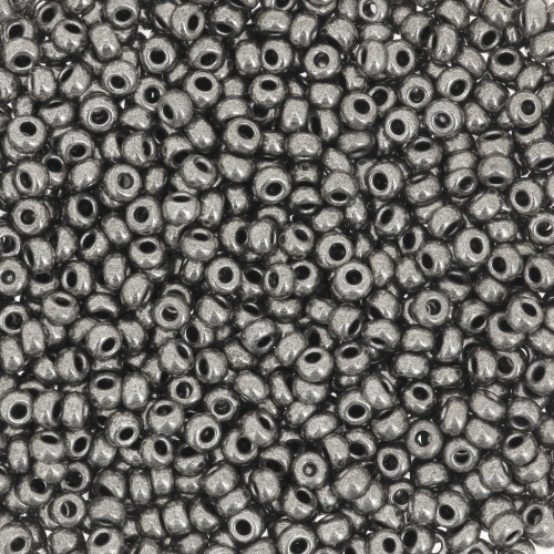 Preciosa Cuentas de rocalla 11/0 2 mm - Terra Metallic - Níquel oscuro x20g