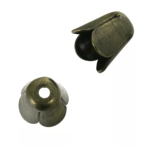 Terminales forma de tulipán 4 mm Bronce x10