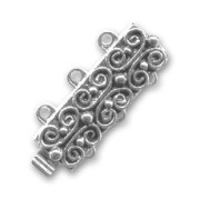 Cierre 3 vías trabajado 20x6 mm plateado antiguo x1|raw }}