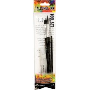Surtido de 3 pinceles + 1 mini vaporizador para tintas alcool Tim Holtz Ranger x1|raw }}