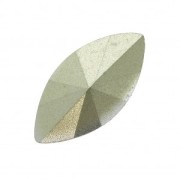 Cabuchones facetados forma navette de resina 18x9 mm Green x5