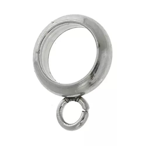 Cuenta enganche para dije 7x2 mm de acero inox x4