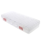 Caja para guardar cuentas, rocallas y materiales 27x12x4.5  cm 28 cajas