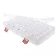 Caja para guardar cuentas, rocallas y materiales 27x12x4.5  cm 28 cajas