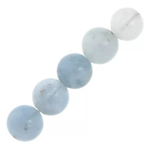 Cuentas redondas de piedra gema 4.5 mm Aguamarina x20