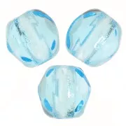 Facetadas 3 mm Aquamarina  x50