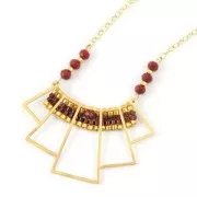 Miyuki Delica 11/0 DB0062 - Light Cranberry Lined Topaz Luster