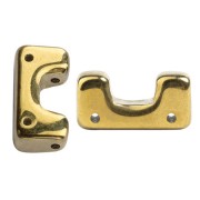 Cuentas de cristal Télos® de Puca® 4x12 mm Full Dorado x10g