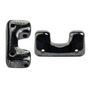 Cuentas de cristal Télos® de Puca® 4x12 mm Jet Hematite x10g|raw }}