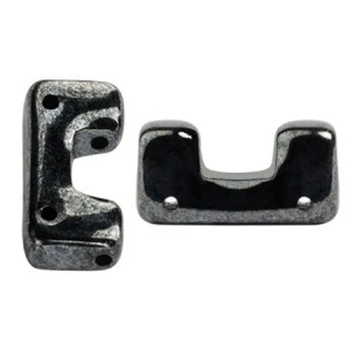 Cuentas de cristal Télos® de Puca® 4x12 mm Jet Hematite x10g