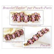 Cuentas de cristal Télos® de Puca® 4x12 mm Jet Hematite x10g