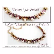 Cuentas de cristal Télos® de Puca® 4x12 mm Jet Hematite x10g