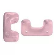 Cuentas de cristal Télos® de Puca® 4x12 mm Opaque Light Rose Ceramic Look x10g