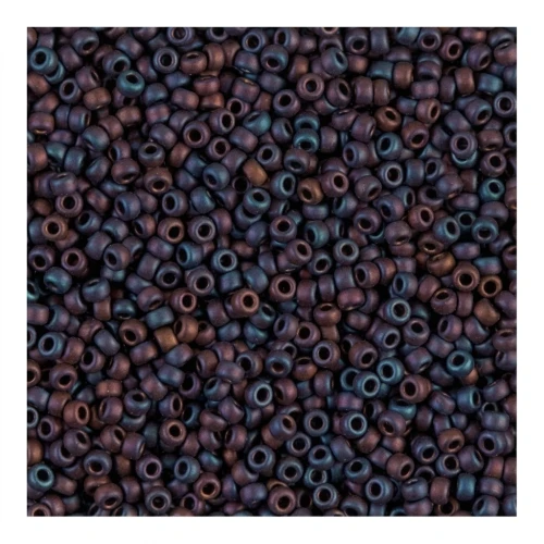 Rocalla Miyuki 11/0 2016 - Metallic Dark Plum Iris Mat