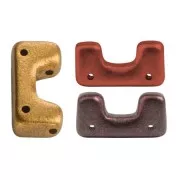 Cuentas de cristal Télos® de Puca® 4x12 mm Gold Iris Mat x10g