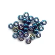 Cuentas Rocalla Miyuki 11/0 452 - Azul oscuro iris metalizado x8 g