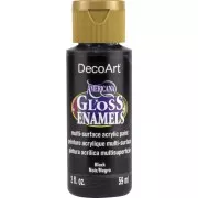 Pintura acrílico multi surface - DecoArt Americana Gloss - Negro x59ml