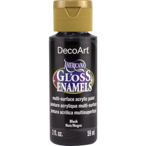 Pintura acrílico multi surface - DecoArt Americana Gloss - Negro x59ml
