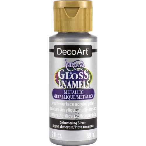 Pintura acrílico multi surface DecoArt Americana Gloss - Shimmering Silver x59ml