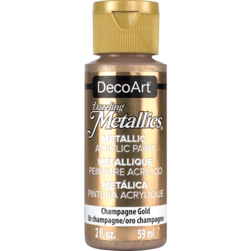 Pintura Acrilíca decorativa DecoArt Dazzling Metallics - Or Champagne x59 ml