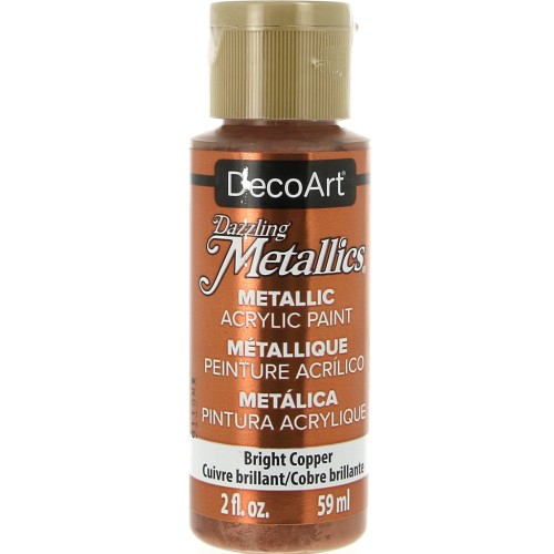 Pintura Acrilíca decorativa DecoArt Dazzling Metallics - Bright Copper x59 ml