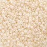 Cuentas de Rocalla Preciosa 11/0 de 2 mm - Crema nacarada x 250 g