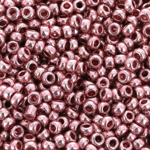 Cuentas de Rocalla Preciosa 11/0 de 2 mm - Rosa empolvado metalizado x 250 g