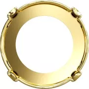Engaste PureCrystal 1122 Rivoli redondo 16 mm Dorado