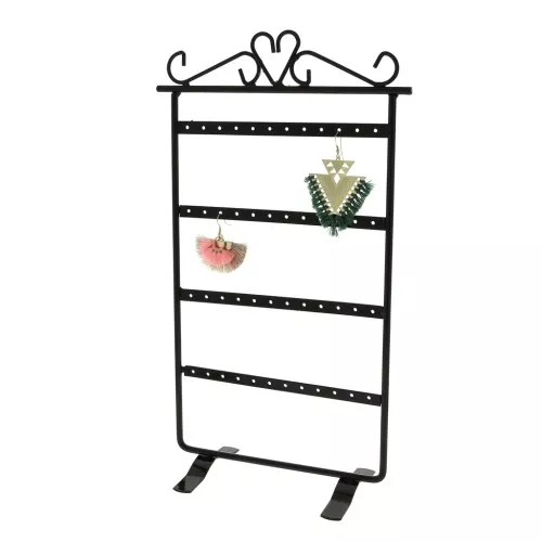 Organizador de joyas para pendientes 16x30.5 cm de metal - Negro x1