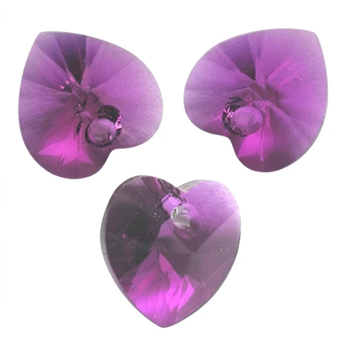 Corazones PureCrystal 6228 Amethyst 10,3x10 mm x6