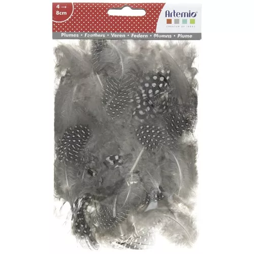 Plumas entre 4 y 8 cm para decoración & pasatiemtos creativos - Natural x3gr