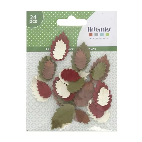 Surtido de pequeñitas hojas de otoño Woodland de papel x24