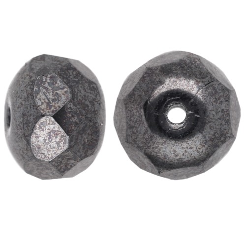 Donuts 8.5X6 mm Hematites Azabache x25