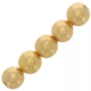 Cuentas redondas lisas de latón 2 mm - Dorado con oro fino x200