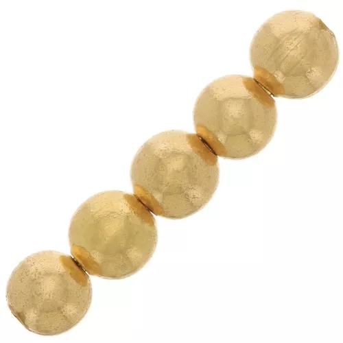Cuentas redondas lisas de latón 2 mm - Dorado con oro fino x200