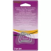 Surtido de cortadores para modelado y arcilla polimérica Rectangular irregular x3