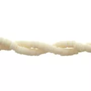 Arandelas Heishi de arcilla polimérica 4x1 mm Marfil x39 cm