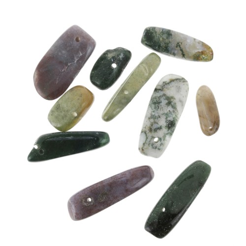 Cuentas gotas irregulares 12-22 mm Indian Agate x10