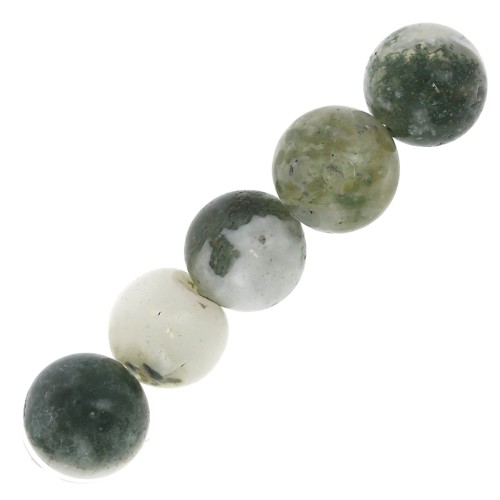 Cuentas redondas de  Piedras Preciosas Gemas  8 mm Tree Agate x10